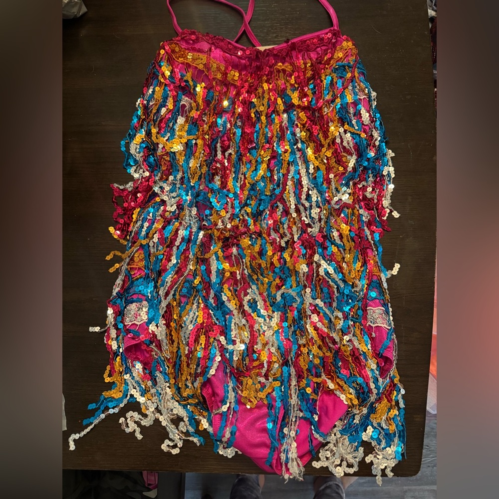 Weissman Multicolor Sequin Midi Skirt